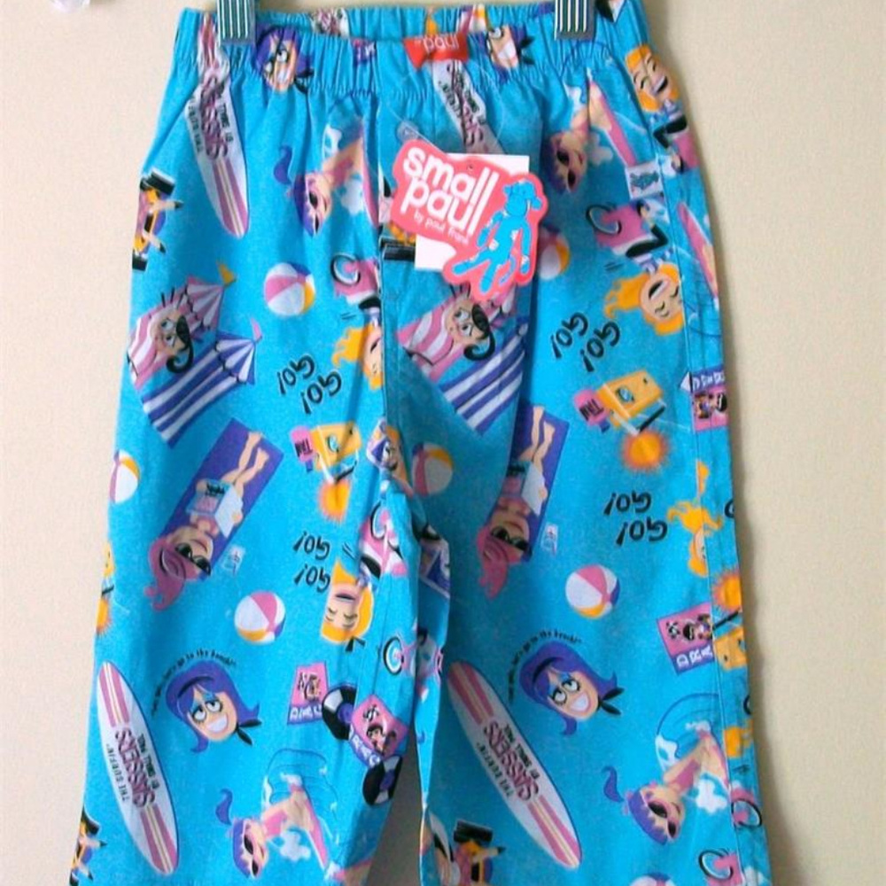 GIRLS PANTS PAUL FRANK NWT Size 3T SMALL PAUL Blue Super Cool